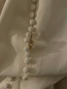 David's Bridal 'crepe off-the-shoulder mermaid dress  STYLE# WG4013' wedding dress size-06 SAMPLE