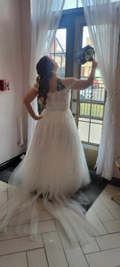 Stella York '7509' wedding dress size-10 PREOWNED