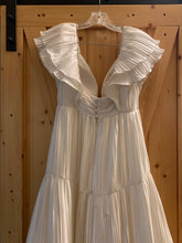 Load image into Gallery viewer, BHLDN &#39;Valerie Flutter-Sleeve Pleated Satin Wedding Gown&#39;
