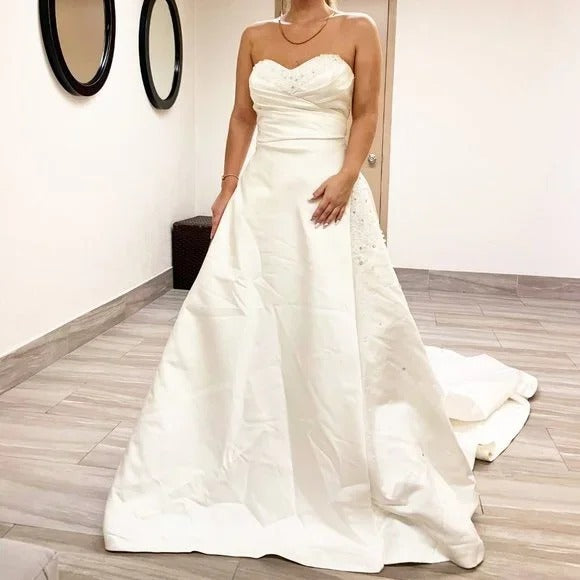 Alfred Angelo 'PICCIONE ' wedding dress size-08 PREOWNED