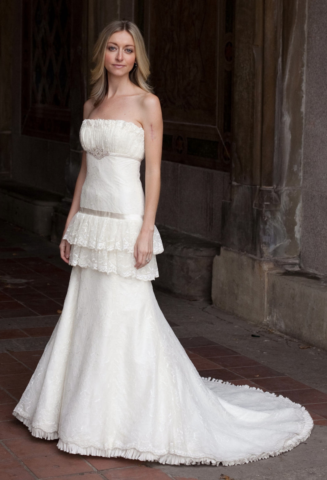 Priscilla of Boston Platinum STYLE PL163 Wedding Dress - Priscilla of Boston - Nearly Newlywed Bridal Boutique - 1