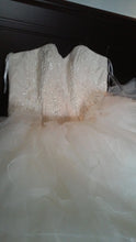 Load image into Gallery viewer, Oleg Cassini &#39;Strapless&#39; size 18 new wedding dress front view of dress
