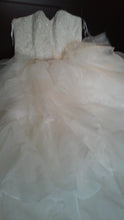 Load image into Gallery viewer, Oleg Cassini &#39;Strapless&#39; size 18 new wedding dress front view of dress
