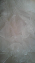 Load image into Gallery viewer, Oleg Cassini &#39;Strapless&#39; size 18 new wedding dress close up of material
