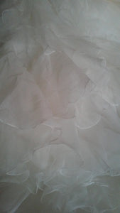 Oleg Cassini 'Strapless' size 18 new wedding dress close up of material