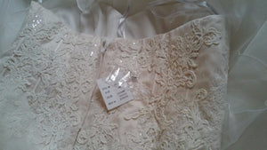 Oleg Cassini 'Strapless' size 18 new wedding dress back view of dress