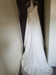 Mori Lee '2105' size 14 new wedding dress back view on hanger