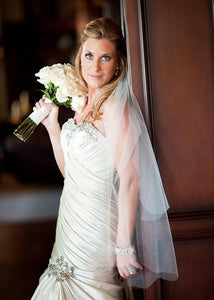 Pnina Tornai Pleated & Beaded Mermaid Wedding Dress - Pnina Tornai - Nearly Newlywed Bridal Boutique - 3