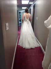 Load image into Gallery viewer, Tara Keely &#39;2500&#39; size 8 new wedding dress back view on bride
