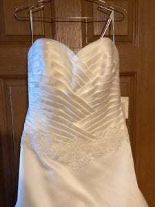 Pronovias 'Alisha MFL Raso Real' wedding dress size-14 NEW