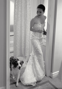 Oscar de la Renta '44E10' wedding dress size-04 PREOWNED