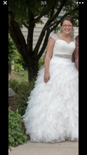 Load image into Gallery viewer, Sophia Moncelli &#39;Gorgeous Full Skirt&#39; size 12 used wedding dress front view on bride
