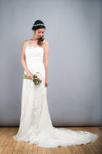 Load image into Gallery viewer, Pronovias Distel Bateau Neckline Wedding Dress - Pronovias - Nearly Newlywed Bridal Boutique - 1
