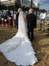 Load image into Gallery viewer, Custom &#39;Jim Hjelm&#39; Style Organza and Lace Mermaid - Custom - Nearly Newlywed Bridal Boutique - 3
