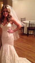 Load image into Gallery viewer, Matthew Christopher &#39;Monroe&#39; size 8 used wedding dress front view on bride
