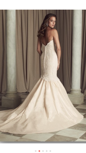 Paloma Blanca '4450' size 4 new wedding dress back view on model