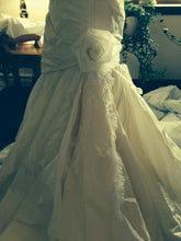 Load image into Gallery viewer, Marisa Fit And Flare with Organza Flower - Marisa - Nearly Newlywed Bridal Boutique - 3

