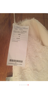 Paloma Blanca '4450' size 4 new wedding dress tag on dress