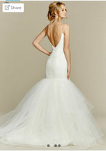 Load image into Gallery viewer, Hayley Paige &#39;Blush&#39; size 12 sample wedding dress back view on model
