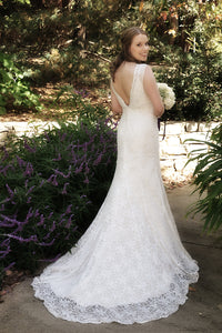 David's Bridal 'All Over Beaded Lace Trumpet Gown' - David's Bridal - Nearly Newlywed Bridal Boutique - 1