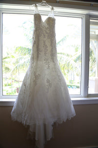 Allure Style 2606 Ivory Lace Wedding Gown - Allure - Nearly Newlywed Bridal Boutique - 5