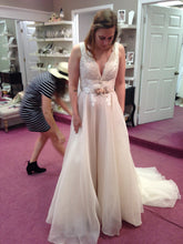 Load image into Gallery viewer, Tara Keely &#39;2500&#39; size 8 new wedding dress front view on bride
