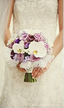 Load image into Gallery viewer, Allure Bridals &#39;8488&#39; size 6 used wedding dress front view close up on bride
