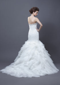 Enzoani Haldana Trumpet Tulle Wedding Dress - Enzoani - Nearly Newlywed Bridal Boutique - 2