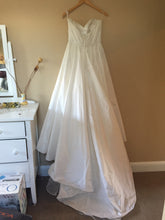 Load image into Gallery viewer, Watters &#39;Gobi&#39; size 10 sample wedding dress back view on hanger
