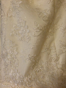 Hayley Paige 'Jazmine' size 4 new wedding dress close up view of material