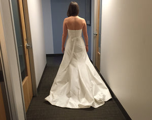 Romona Keveza '904' size 4 used wedding dress back view on bride