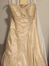Load image into Gallery viewer, Sophia Tolli &#39;Olivia&#39; size 8 used wedding dress front view close up on hanger
