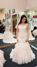 Load image into Gallery viewer, Mori Lee &#39;Lace&#39; size 8 new wedding dress front view on bride
