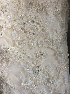 Mori Lee 'Lace' size 8 new wedding dress close up of fabric