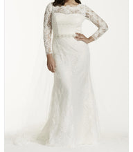 Load image into Gallery viewer, Galina &#39;Lace&#39; size 24 new wedding dress front view on model
