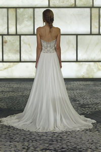 Rivini 'Aya' size 2 new wedding dress back view on bride