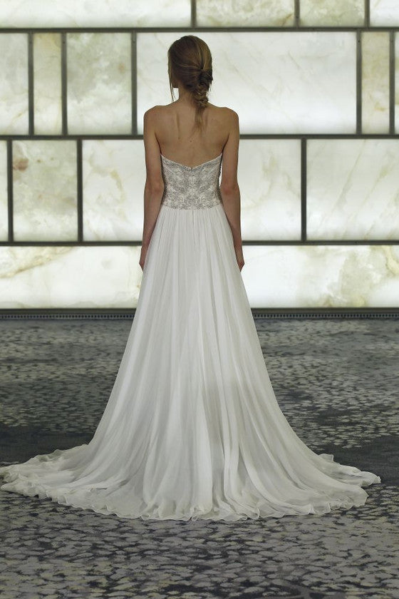 Rivini 'Aya' size 2 new wedding dress back view on bride