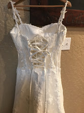 Load image into Gallery viewer, 2Be Bride &#39;Pnina Tornai Replica&#39; size 8 used wedding dress back view close up on hanger
