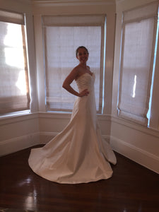 Romona Keveza 'Legends' size 6 sample wedding dress side view on bride