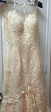 Load image into Gallery viewer, Custom Boutique &#39;Fit and Flare&#39; size 2 used wedding dress front view on hanger
