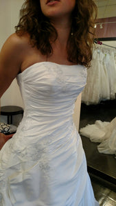 Sottero and Midgley 'A Line' size 6 used wedding dress front view on bride