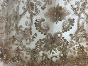 Lazaro '3161' size 10 new wedding dress close up of fabric