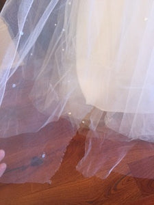 Mori Lee 'Madeline Garnder' size 8 used wedding dress view of tulle