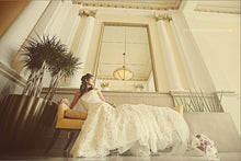 Load image into Gallery viewer, Allure Bridals &#39;8488&#39; size 6 used wedding dress front view on bride

