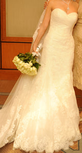 Pronovias A-line Lace Wedding Dress - Pronovias - Nearly Newlywed Bridal Boutique - 4