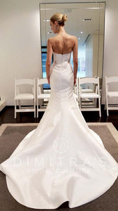 Kenneth Pool 'Milani' size 6 sample wedding dress back view on bride