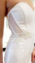 Load image into Gallery viewer, Kenneth Pool &#39;Milani&#39; size 6 sample wedding dress front view close up on bride
