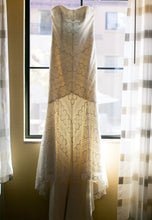 Load image into Gallery viewer, Wtoo &#39;Pippin&#39; size 8 used wedding dress front view on hanger
