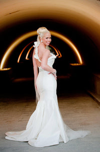 Romona Keveza One Shoulder Fit-N-Flare Gown - Romona Keveza - Nearly Newlywed Bridal Boutique - 2
