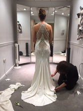 Load image into Gallery viewer, Mark Zunino &#39;High Neck Sheath Gown&#39; - mark zunino - Nearly Newlywed Bridal Boutique - 5
